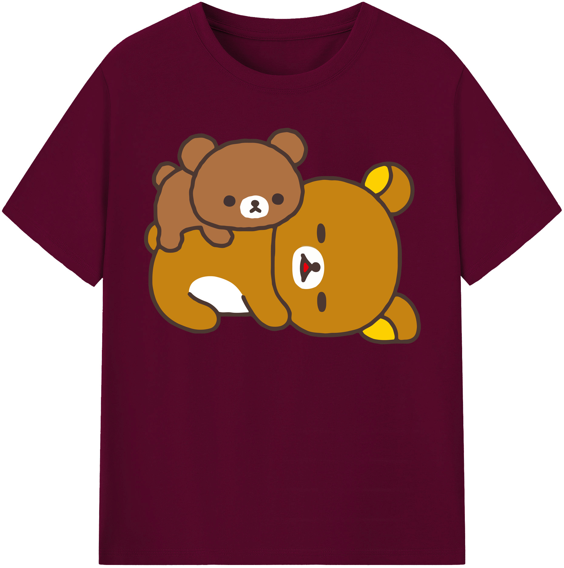 （画像用） リラックマ リラックマ キイロイトリ Rilakkuma Korilakkuma Kiiroitori レディースカジュアルプリントTシャツ（綿100％）